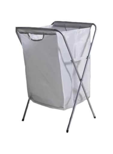 Metal Laundry Hamper with Lid &amp; Wheels/Tilt-Out Design, Removable Liner Bag, Divider for Sorting, Durable Slim Basket, Portable Folding Dirty Clothes Organizer for Bedroom, Bathroom, Laundry Room
