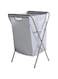 Metal Laundry Hamper with Lid &amp; Wheels/Tilt-Out Design, Removable Liner Bag, Divider for Sorting, Durable Slim Basket, Portable Folding Dirty Clothes Organizer for Bedroom, Bathroom, Laundry Room