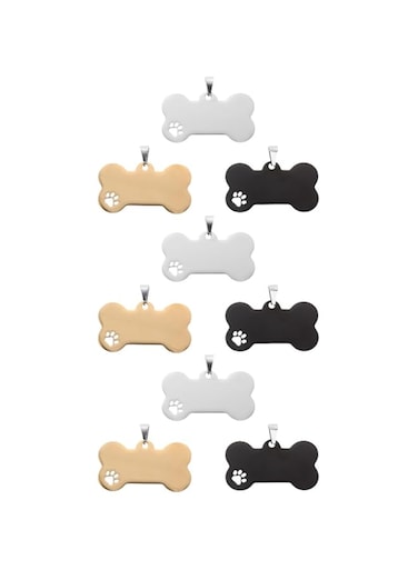 Generic 9 Pcs Blank Dog personalised dog tags engraved dog tags engraved cat tag ID Tags Bone
