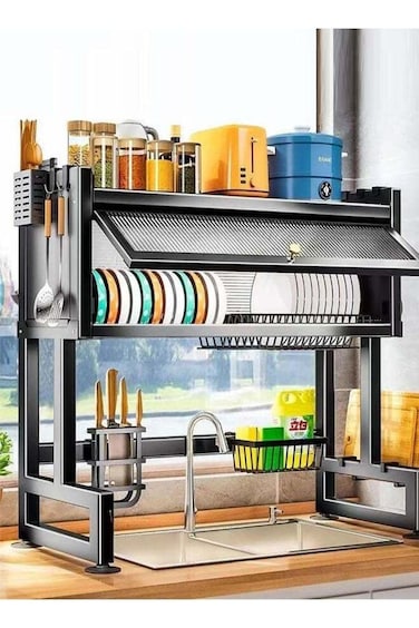 Heavy Duty Over The Sink Dish Drying Stand 3 Tier Large Dish Rack Over The Counter Dish Drying Rack