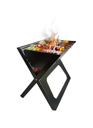 IBELL Ca-19A Foldable Briefcase Style Charcoal Barbecue And Tandoor Grill Barbeque Stand For Outdoor Picnic Camping And Traveling, Free Standing