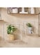 Box Sera 2-Piece Metal and MDF Board Wall Shelf Set 25 x 25 x 9.5 cm