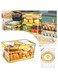 GoodsTJ Bread Box for Kitchen Countertop, Fridge, Airtight Food Container, Time Recording Bread Keeper with Lid, Bread Holder Bin for . Bread, Bun, Bagel, Loaf, Fruit, Vegetable (Yellow, Large)