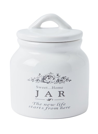 Box Sweet Home Canister White 8.5x10.5cm