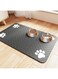 Pet Feeding Mat-Absorbent Pet Placemat for Food and Water Bowl, with Waterproof Rubber Backing, Quick Dry Water Dispenser Mat for Dog and Cat (50 * 30cm)
