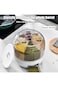 6-Grid 360&deg; Rotating Cereal &amp; Grain Dispenser, Airtight Storage with One-Click Output