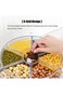 6-Grid 360&deg; Rotating Cereal &amp; Grain Dispenser, Airtight Storage with One-Click Output