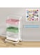 3-Tier Metal Rolling Storage Cart Trolley Kitchen Organizer Rolling With Random 50Pcs Stickers Trolley Cart Office Cart Kitchen Utility Carts For Office, Classroom, Home, Bathroom