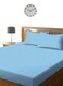 Sky Blue Striped Sheets Set Deep Pockets Machine Washable Soft Cotton180x200+25cm