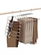 Beauenty 2pcs Folding Trousers Hanger, Multi-Fuctional Pants Hangers with Horizontal/Versatile Hanger for Jeans,Ties, Scarf, Towels (2)