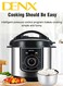 Denx 1000W Electric Pressure Cooker with 6L Large Capacity