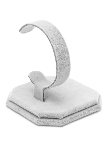 Oasisgalore Watch Stand, C Design Jewelry Bracelet Bangle Watch Display Rack Stand Holder (Gray)