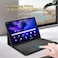 Muzz Samsung Galaxy Tab S9 Ultra 2023/S8 Ultra Keyboard Protective Case, 14.6 cm, S Pen Holder, Slim Smart Cover with Bluetooth Keyboard, Black (With Touch Pad)
