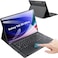 Muzz Samsung Galaxy Tab S9 Ultra 2023/S8 Ultra Keyboard Protective Case, 14.6 cm, S Pen Holder, Slim Smart Cover with Bluetooth Keyboard, Black (With Touch Pad)