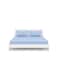 Linen Klub 3Pc King Fitted Sheet Set--Fabric: 144Tc Cotton Blend -Size: 200x200+30cm + 2pc Pillowcase 50x75cm Cotton Blend Blue 200x200cm