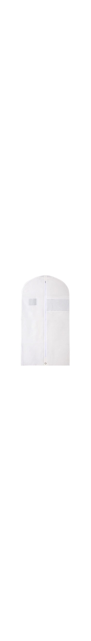 JDLYEVER Suit Dress Dust Bag Non-Woven Suit Cover Thick Transparent Window Suit Bag Dust &amp; Moisture Protection Suit Storage Bag Dust Bag, Transparent Window Hanger Hole Name Card (130 * 60cm, white)
