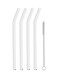 Reusable Transparent Glass Drinking Straws Clear 20cm