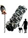 AncBace Dog Leash Metal Leashes with Pet Collar Training Walking Leads Heavy Duty Anti Bite Chain Rope Hook for Medium and Large Dogs (Large)