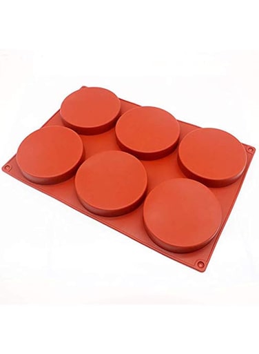 Flamingo Epoxy Resin Molds, Molds For Resin Casting 6-Cavity Large Cake Molds Silicone Round Disc Resin Coaster Mold Non-Stick Baking Molds, Mousse Cake Pan, French Dessert, Candy, Soap