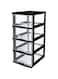 BELLSBERRY Plastic Storage Drawer   4 Drawer Plastic Storage   Multifunctional 4 Tier Drawer Organizer for Home Office Bathroom &amp; Bedroom   (24&times;17&times;39 cm) Transparent Plastic 4 Drawer Storage Organizer