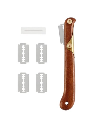Tazweeq Bread Lame Scoring Tool, Bread Lame with Wooden Handle, 1PCS Bread Bakers Lame Slashing Tool&amp; 5 Blades, Dough Making Slasher Tools, Premium Hand Crafted Bread Lame Knife