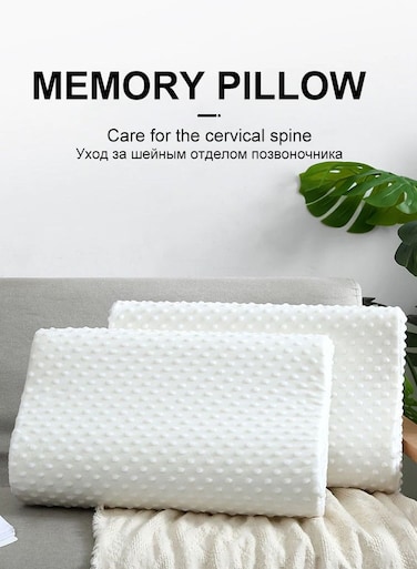 Foam Pillow Orthopedic Latex Neck Pillow Fiber Slow Rebound Soft Pillow for Cervical Health Care