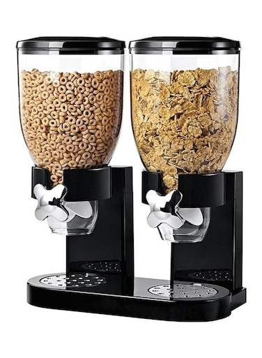 Double Head Cereal Dispenser Black