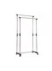 Pole Cloths Rack Silver