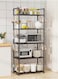 5-Tier Storage Shelving Rack Organizer Shelves For Home Bathroom Kitchen Office Garage Storage 50.5x27x147 cm