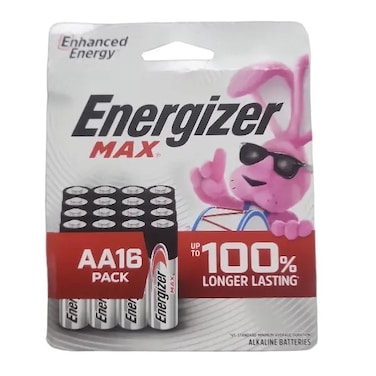 Energizer MAX AA Alkaline Batteries (16 Pack) (International Version)
