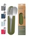 Stainless Steel Cutlery Set, Travel Utensils Set with Silicone Case Pouch, Fork Spoon Knife Camping Set, Cutlery Set for Kids School, Set of 4 (Forest Green)