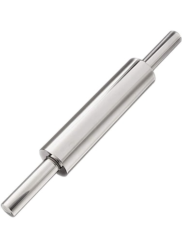 Stainless Steel Dough Pin, Smooth and Lightweight Non-Stick, Professional Dough Roller, Keeps Dough Cool, Suitable for Bread, Fondant, Pie Crust, Pastry, Cookies, Pizza Dough, Pasta