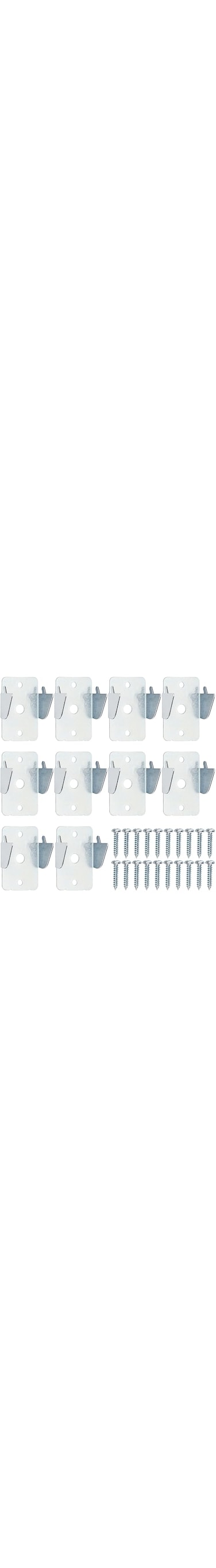 Excefore 10 Metal Curtain Rod Brackets, Durable Wall Mounted Holders with Screws for Double Rods, Ideal for Home and Office, Silver Finish