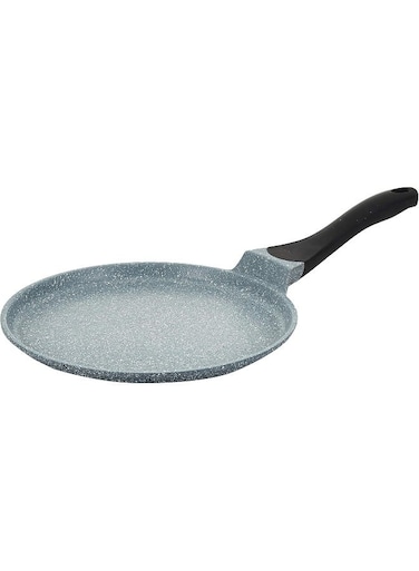Cast Aluminium Speckled Tawa 26 CM, Long Lasting Non Stick Coating, Non Slip Bakelite Handle, Aluminium Induction base, Induction Compatible-Grey Grey/Black 26cm