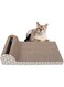 Mumoo Bear Cat Scratcher, Incline Scratching Pad Reversible Cardboard Lounge Bed with Bell-Ball Toy Catnip (45x 25 x 11 cm, Superior &amp; Construction)