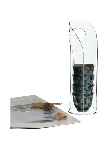 Orchid Acrylic Cawa Cup Holder, Storage Container Tea Cup, Cawa Cup Storage Rack, Tea Cup Organizer, Coffee Mug Holder For Kitchen, Coffee Cup Dispenser Disposable Cup Organizer (Clear)