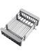 Toguma Expandable Over The Sink Dish Drying Racks Adjustable Stainless Steel Drain Basket Drain Tray Functional Kitchen Sink Organizer for Vegetable Fruit (Gray)