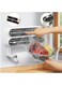 in 1 Wrap Organizer Aluminum Foil Dispenser&iuml;&frac14;&OElig;magnetic paper towel holder for fridge&iuml;&frac14;&OElig;foil and plastic wrap organizer&iuml;&frac14;&OElig;magnetic paper towel holder(Translucent Plastic Lid)