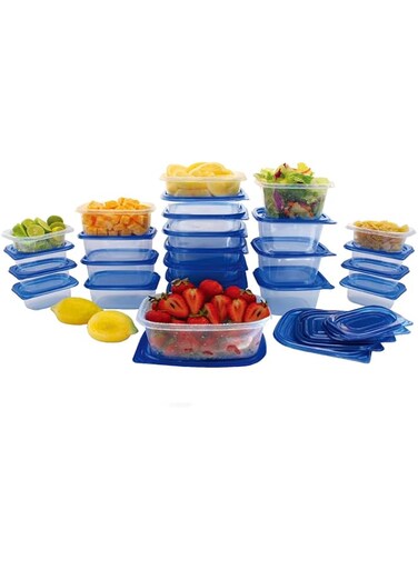 SULUNZEGER Food Storage Containers, Fridge Organizers Storage, Kitchen Organizer Container Box, Reusable, Disposable, Dishwasher Microwave Freezer Safe, BPA Free (25 pcs containers and 25 pcs lids)