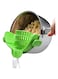 Kitchen Gizmo Snap N Strain Pot Strainer and Pasta - Adjustable Silicone Clip On for Pots, Pans, Bowls Lime Green