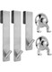 Oonkaf 5 Pcs Shower Door Hooks, Shower Towel Hangers Over Glass Door, Shower Towel Rack, Stainless Steel Towel Holder, Towel Hanger Hooks for Bathroom, Frameless Glass Shower Decor (Silver)