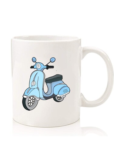 Premium Quality Two Sided Printed Coffee Mug Tea Cup For Home Office, Kids Men Women Scooter