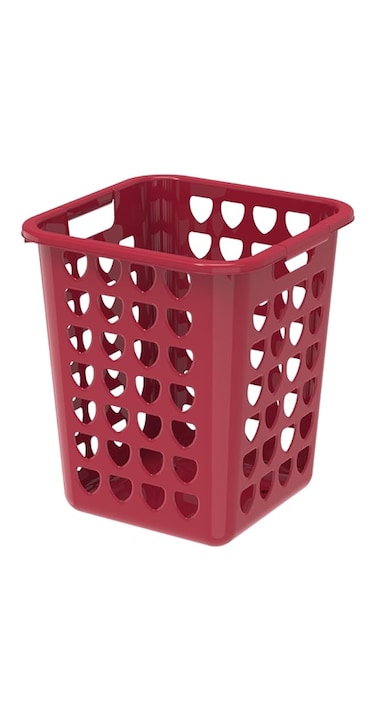 Cosmoplast 33L Square Laundry Bin, Dark Red