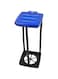 Wakeman Portable Trash Bag Holder - Collapsible Garbage Bin for Parties and Camping - 13-Gallon Plastic Can for Indoor and Outdoor Use (Blue/Black)