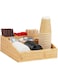 Mind Reader Coffee Condiment And Accessories Caddy Organizer With 9 Organizing Compartments, Bamboo Brown