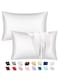Silky Satin Pillowcase for Hair and Skin Queen - White Silk Pillowcase 2 Pack 76L x 51W CM (30x20 Inches) - Satin Pillow Cases Set of 2 with Envelope Closure (2pcs White)