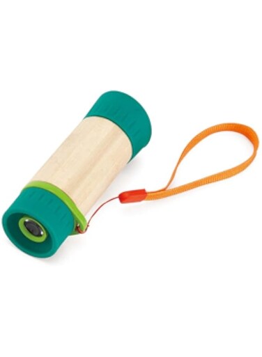 Hape Adjustable Telescope  Bamboo Spy Gear for Kids With 8x Magnification