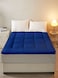 MAXQON Mattress Topper 6CM Thickness  Quilted Microfiber 600gsm, Color Blue, King Size 180x200cm