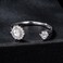 S925 Sterling Silver Moissanite Open Adjustable Ring(MSR067-E)