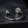 S925 Sterling Silver Moissanite Open Adjustable Ring(MSR067-E)